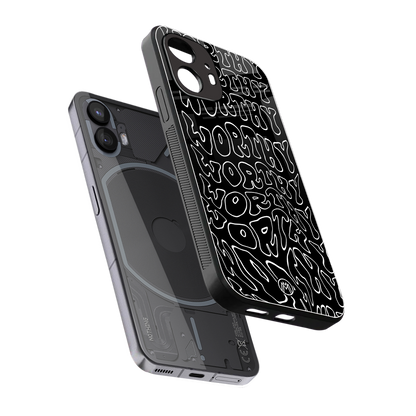 worthy black back phone cover | glass case for nothing phone 2