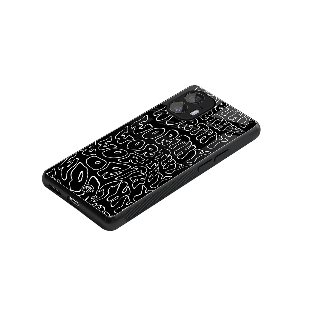 worthy black back phone cover | glass case for nothing phone 2