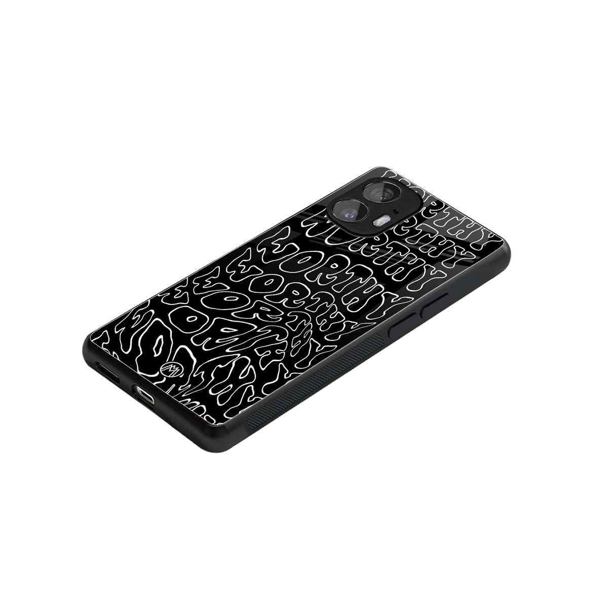 worthy black back phone cover | glass case for nothing phone 2