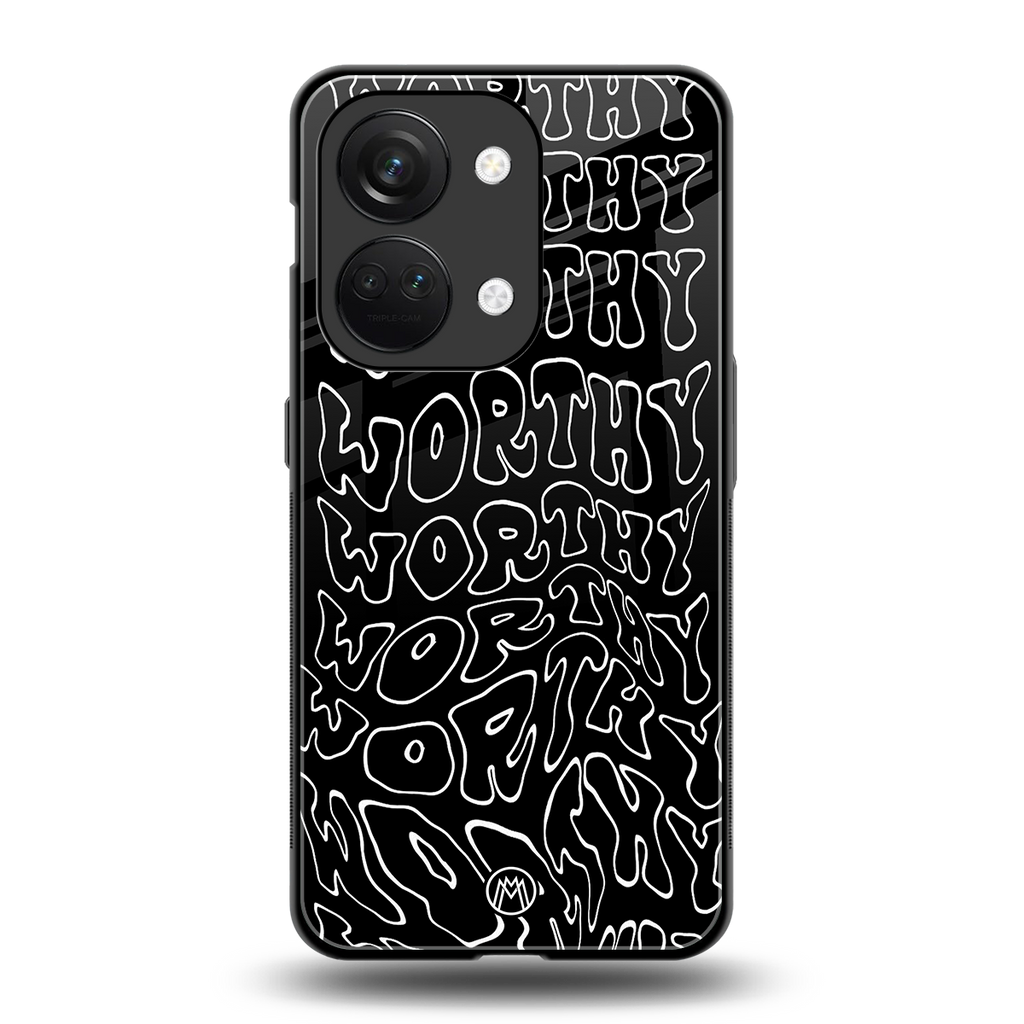 worthy black back phone cover | glass case for oneplus nord 3