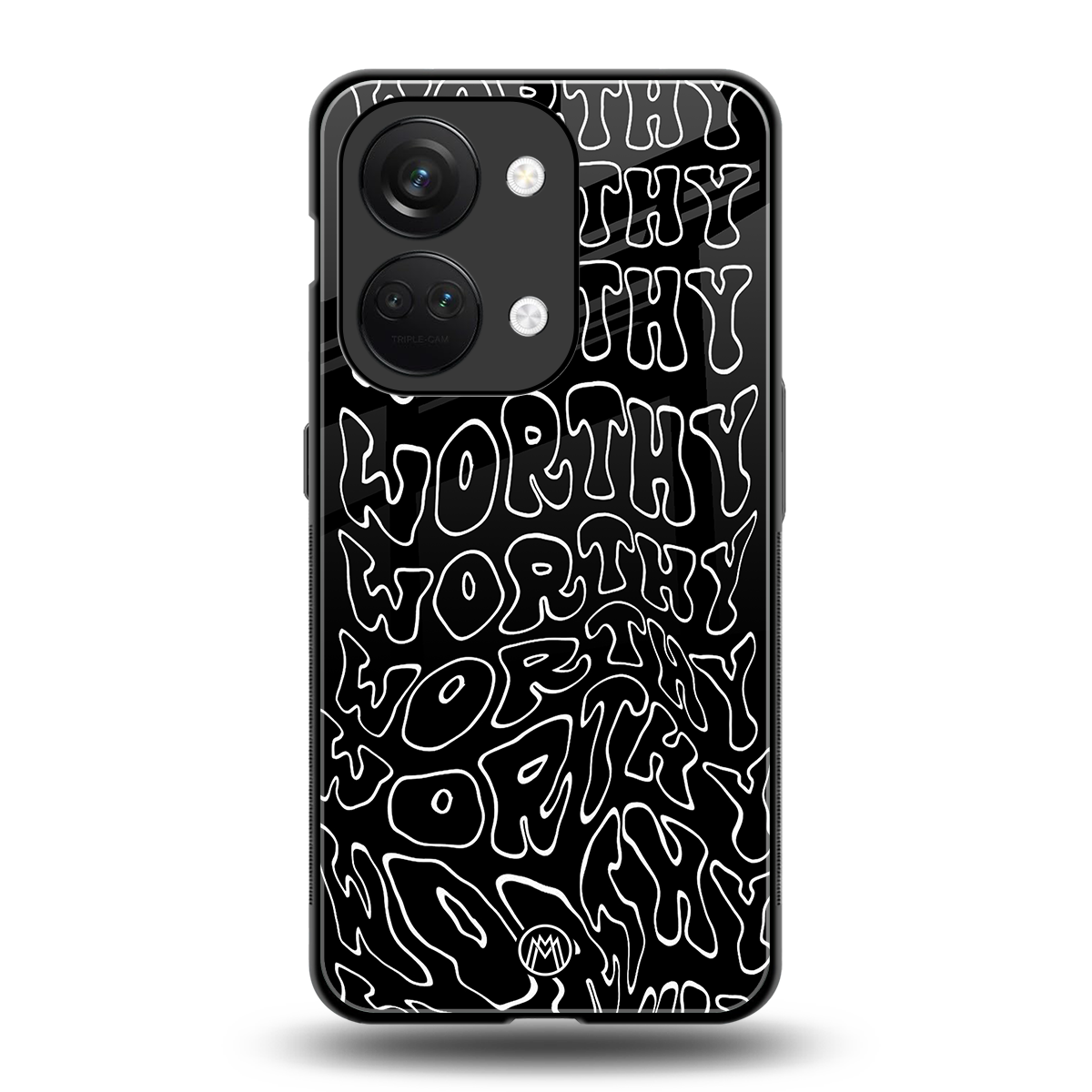 worthy black back phone cover | glass case for oneplus nord 3