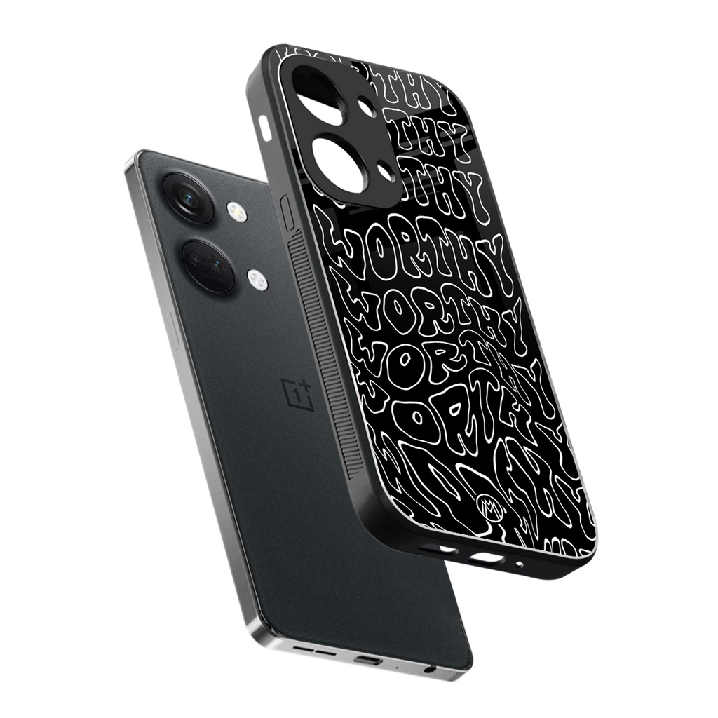 worthy black back phone cover | glass case for oneplus nord 3