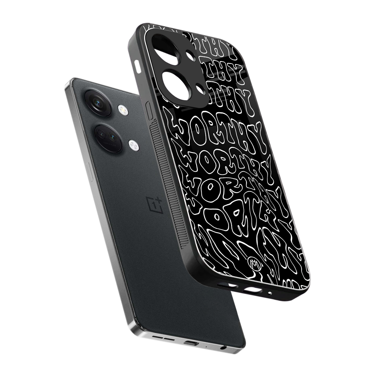 worthy black back phone cover | glass case for oneplus nord 3