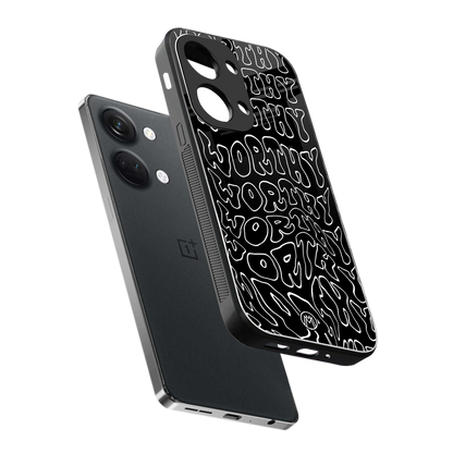worthy black back phone cover | glass case for oneplus nord 3