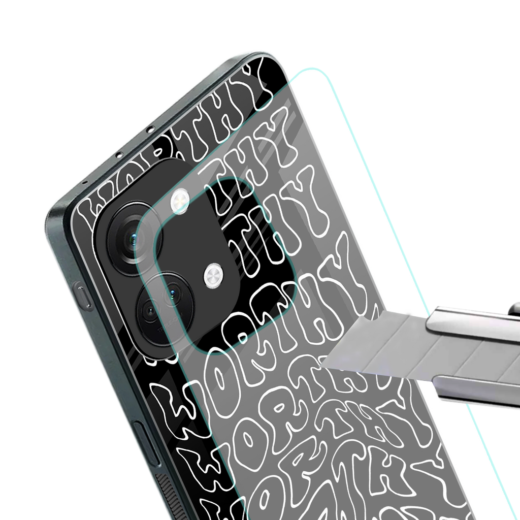 worthy black back phone cover | glass case for oneplus nord 3
