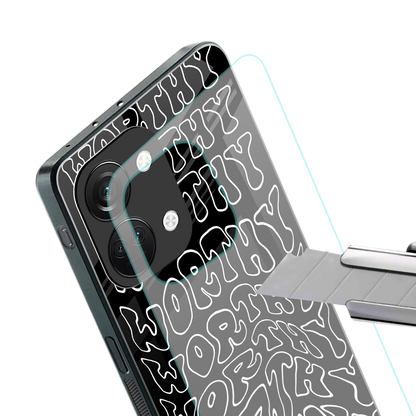 worthy black back phone cover | glass case for oneplus nord 3