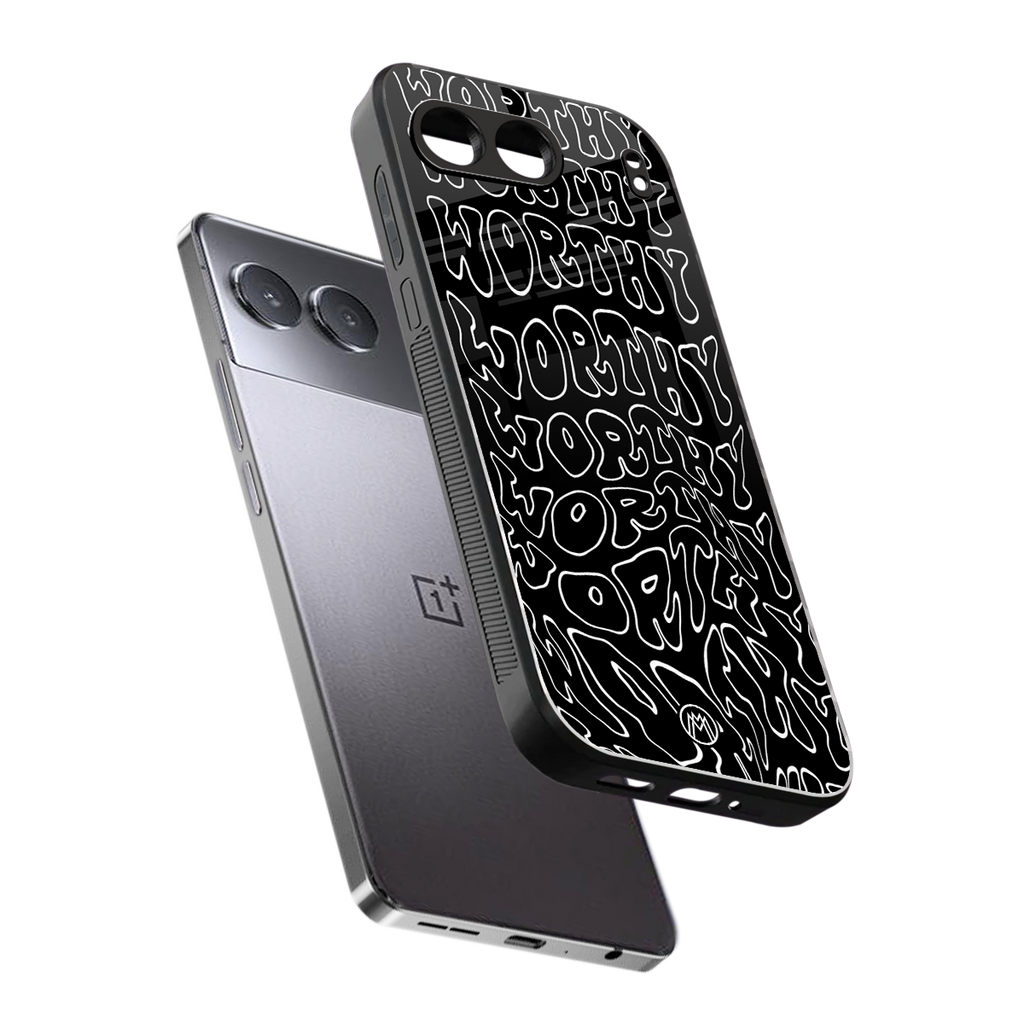 worthy black back phone cover | glass case for oneplus nord 4