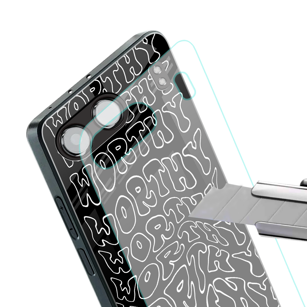 worthy black back phone cover | glass case for oneplus nord 4