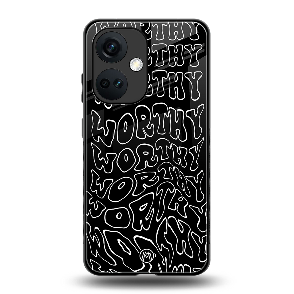 worthy black back phone cover | glass case for oneplus nord ce 3