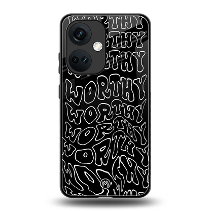 worthy black back phone cover | glass case for oneplus nord ce 3