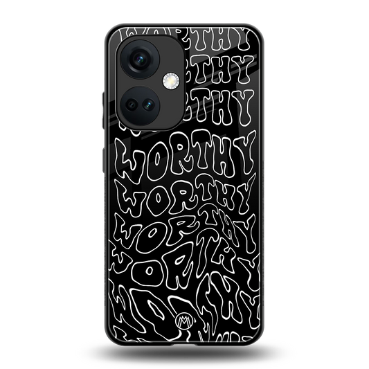 worthy black back phone cover | glass case for oneplus nord ce 3
