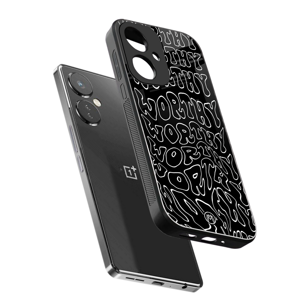 worthy black back phone cover | glass case for oneplus nord ce 3