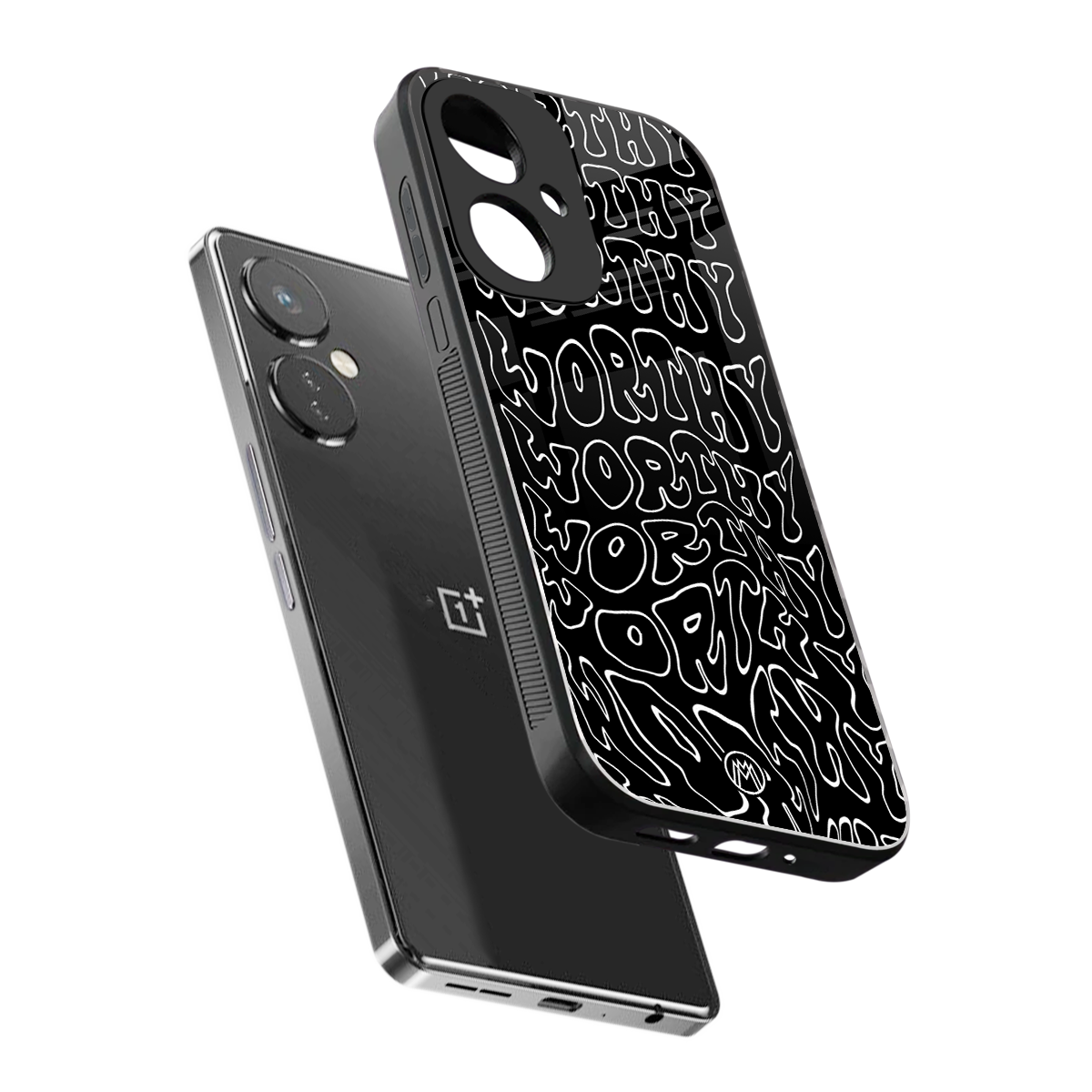 worthy black back phone cover | glass case for oneplus nord ce 3