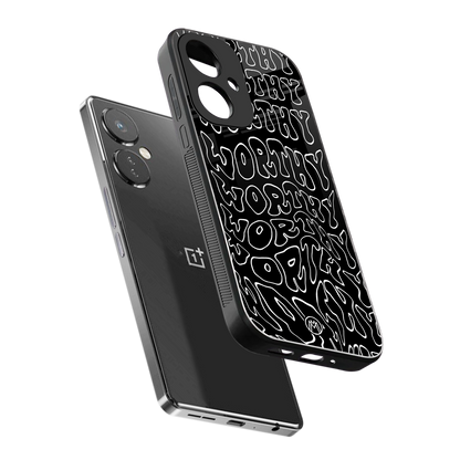 worthy black back phone cover | glass case for oneplus nord ce 3