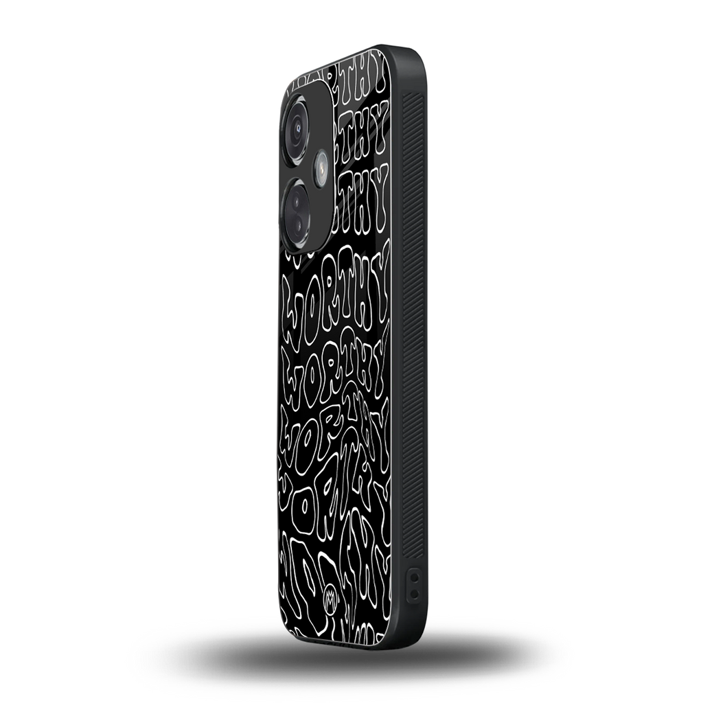 worthy black back phone cover | glass case for oneplus nord ce 3