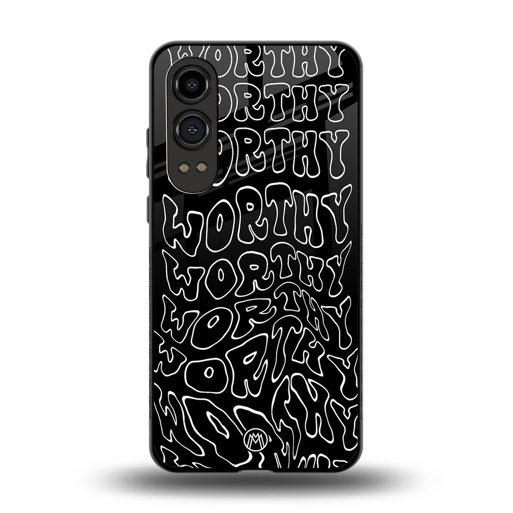 worthy black back phone cover | glass case for oneplus nord ce 4 lite