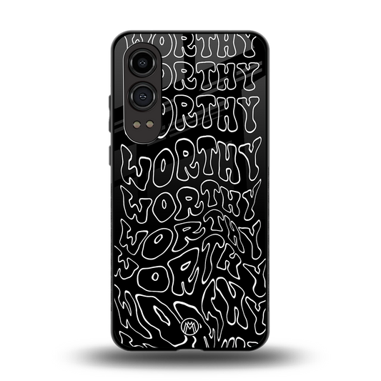 worthy black back phone cover | glass case for oneplus nord ce 4 lite