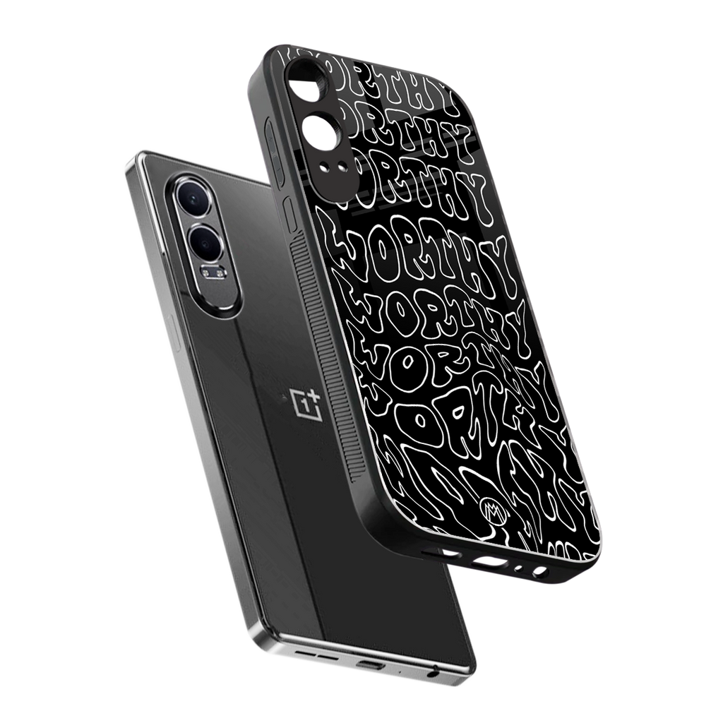 worthy black back phone cover | glass case for oneplus nord ce 4 lite