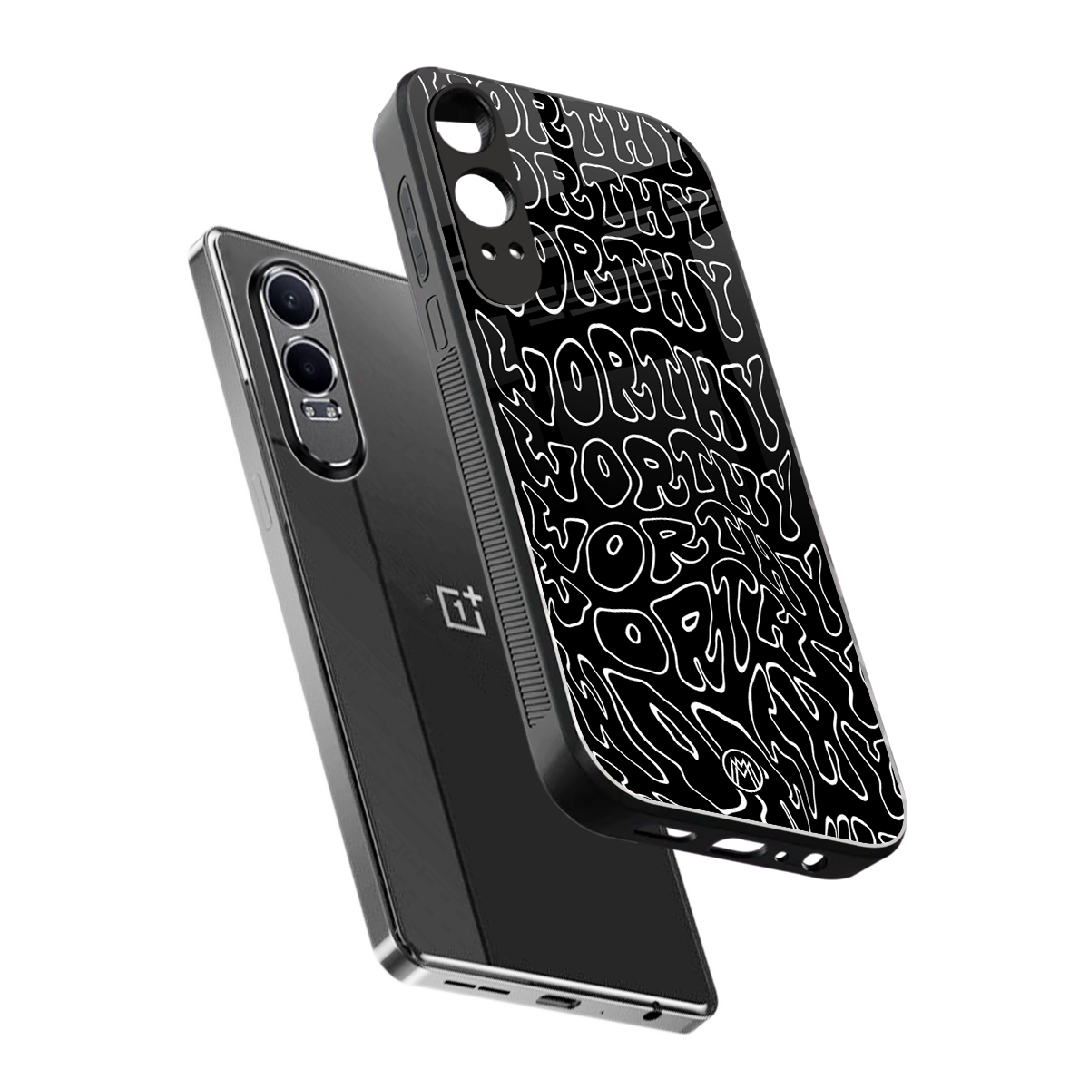 worthy black back phone cover | glass case for oneplus nord ce 4 lite