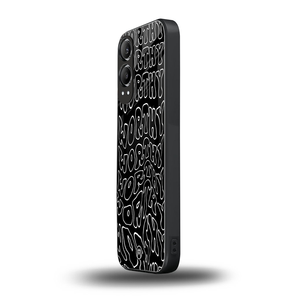 worthy black back phone cover | glass case for oneplus nord ce 4 lite