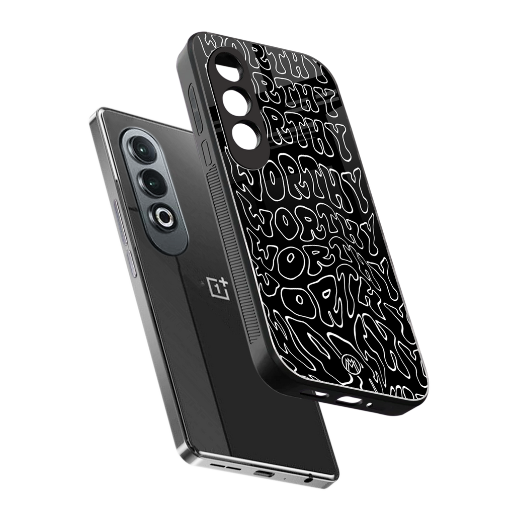 worthy black back phone cover | glass case for oneplus nord ce 4