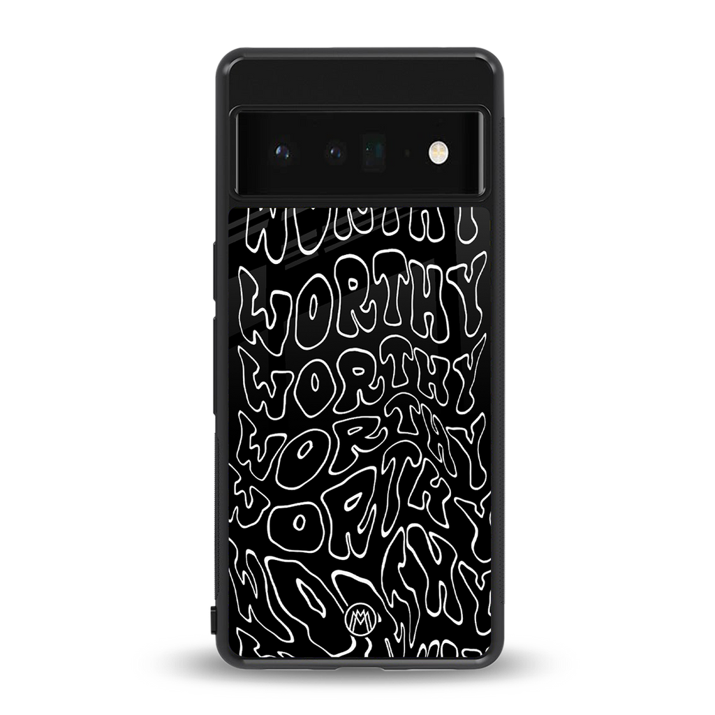 worthy black back phone cover | glass case for google pixel 6 pro