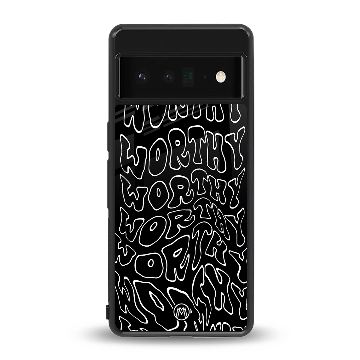 worthy black back phone cover | glass case for google pixel 6 pro