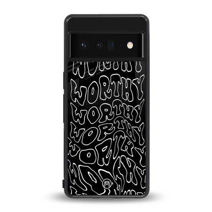 worthy black back phone cover | glass case for google pixel 6 pro