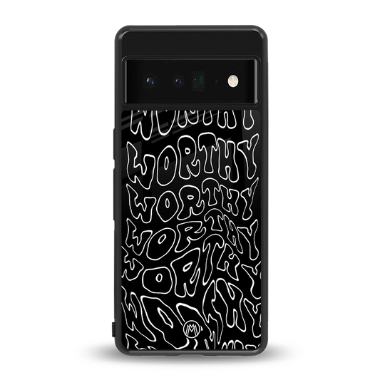 worthy black back phone cover | glass case for google pixel 6 pro
