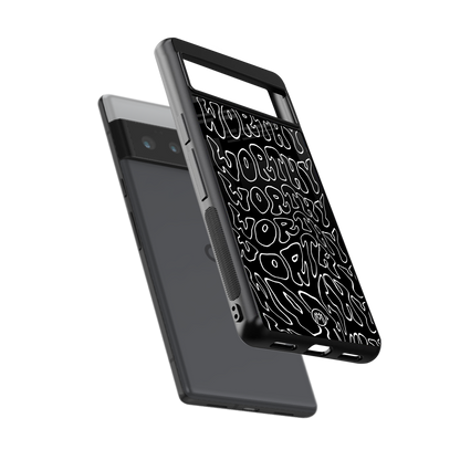 worthy black back phone cover | glass case for google pixel 6 pro