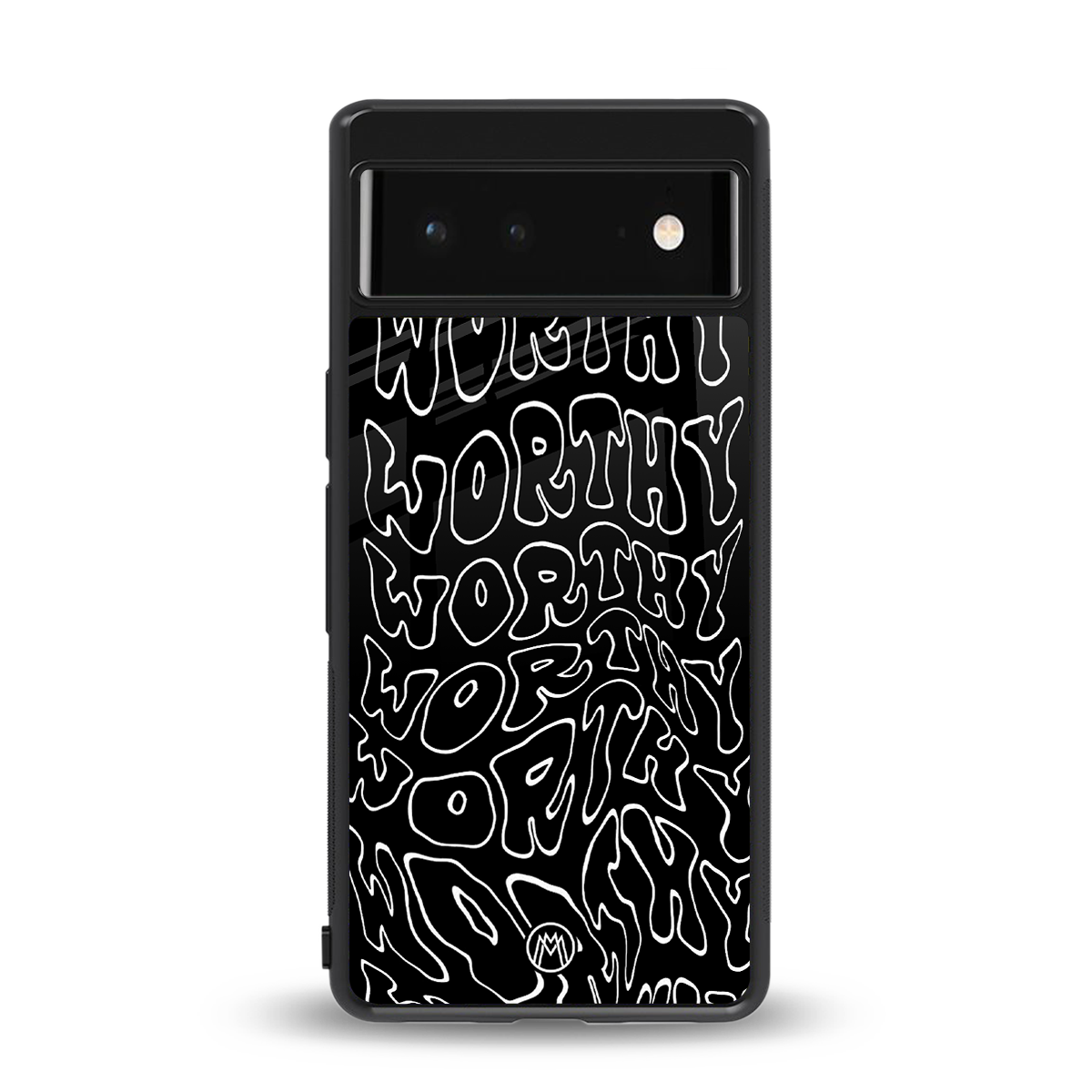 worthy black back phone cover | glass case for google pixel 6