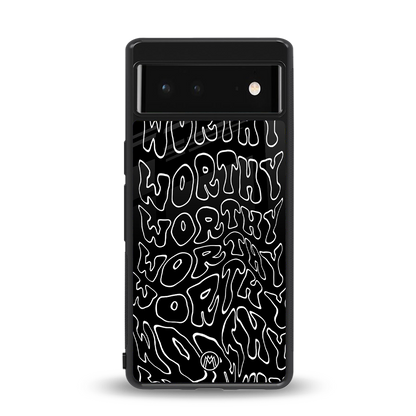 worthy black back phone cover | glass case for Google Pixel 6A