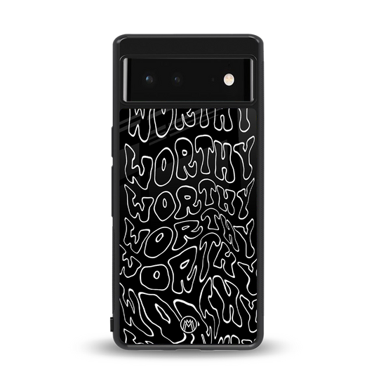worthy black back phone cover | glass case for Google Pixel 6A