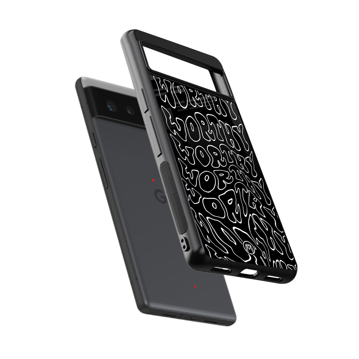 worthy black back phone cover | glass case for google pixel 6
