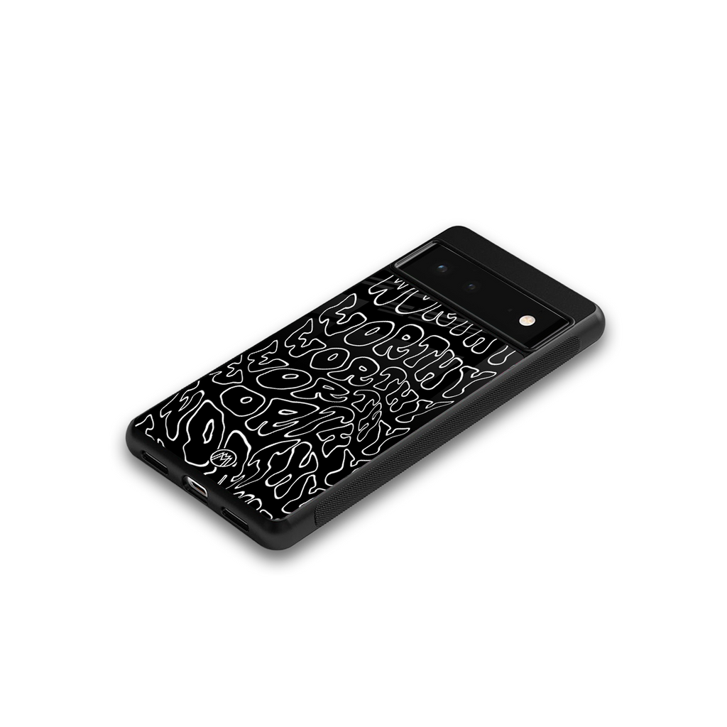 worthy black back phone cover | glass case for google pixel 6