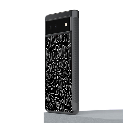 worthy black back phone cover | glass case for Google Pixel 6A