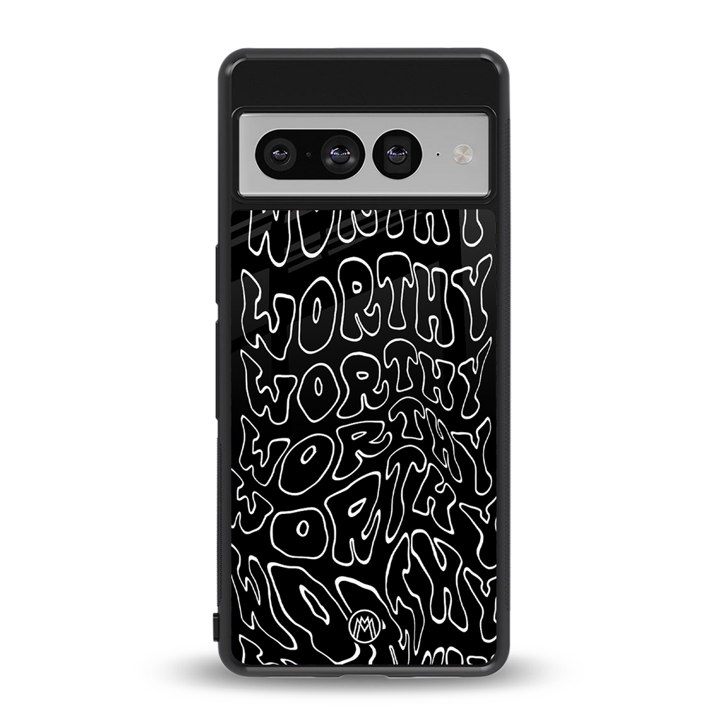 worthy black back phone cover | glass case for google pixel 7 pro
