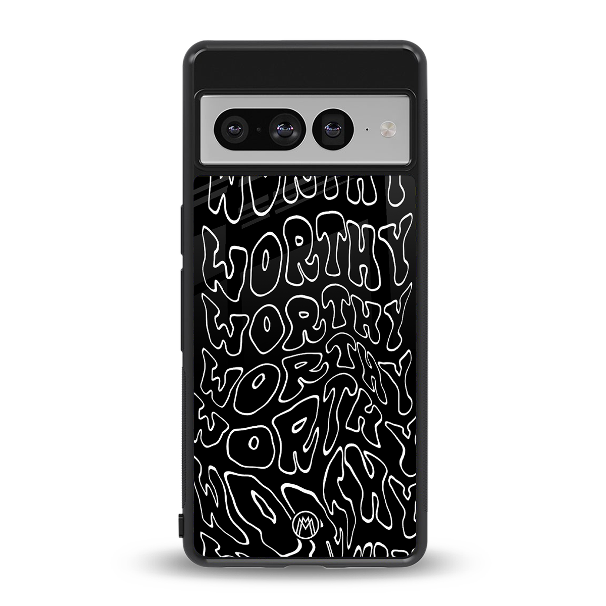 worthy black back phone cover | glass case for google pixel 7 pro