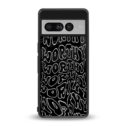 worthy black back phone cover | glass case for google pixel 7 pro