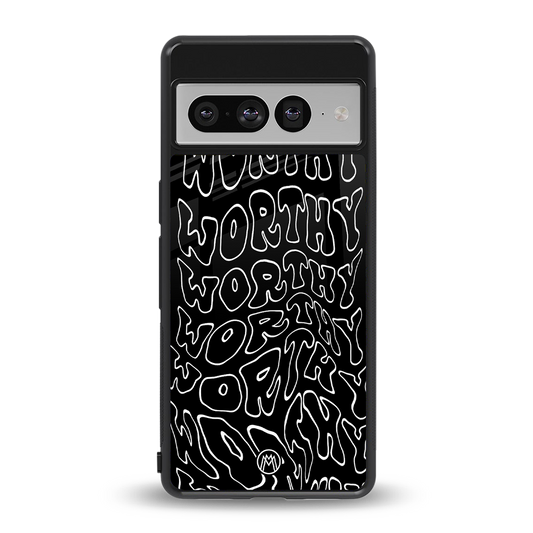 worthy black back phone cover | glass case for google pixel 7 pro