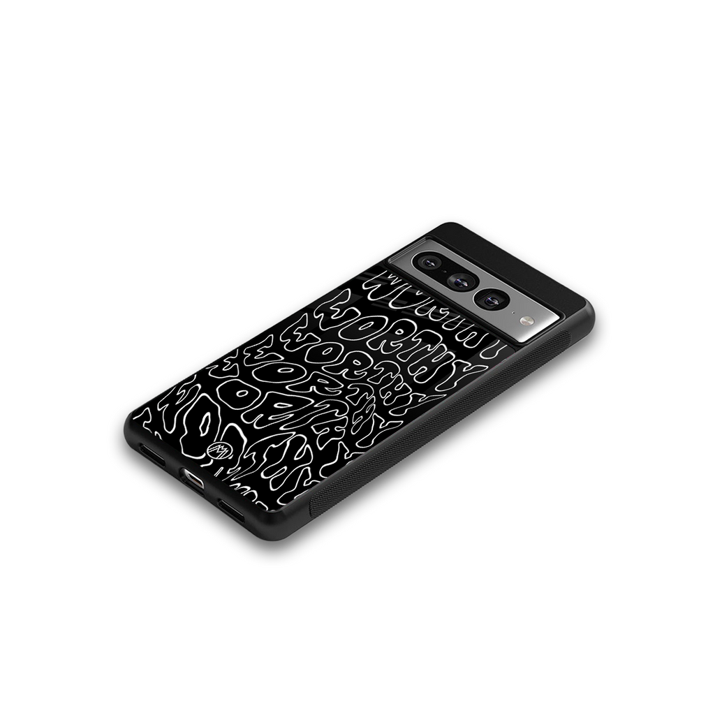 worthy black back phone cover | glass case for google pixel 7 pro