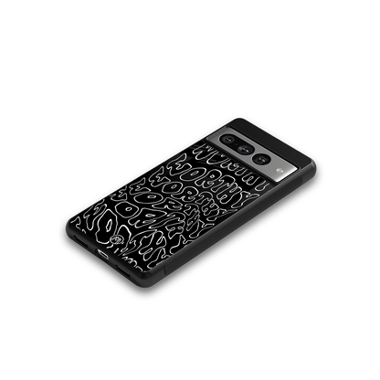 worthy black back phone cover | glass case for google pixel 7 pro
