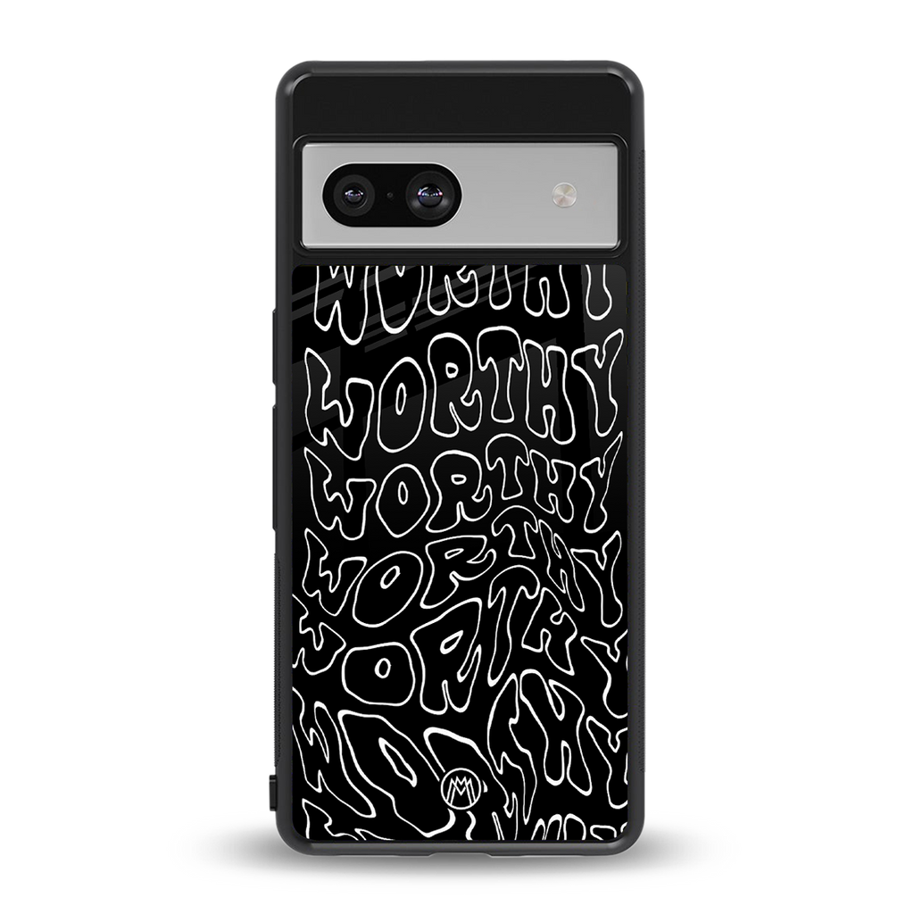 worthy black back phone cover | glass case for Google Pixel 7