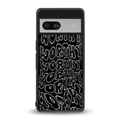 worthy black back phone cover | glass case for Google Pixel 7