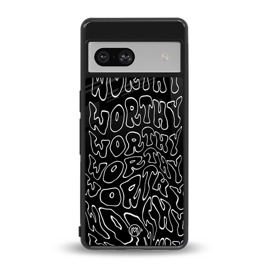 worthy black back phone cover | glass case for Google Pixel 7A
