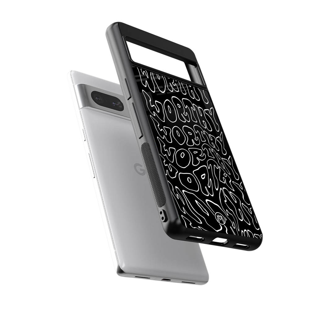 worthy black back phone cover | glass case for Google Pixel 7A