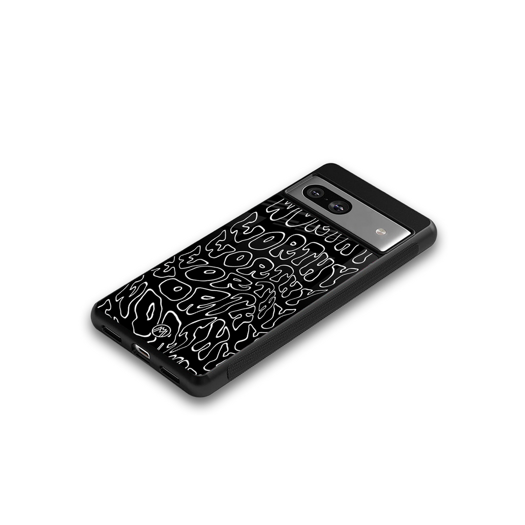 worthy black back phone cover | glass case for Google Pixel 7A
