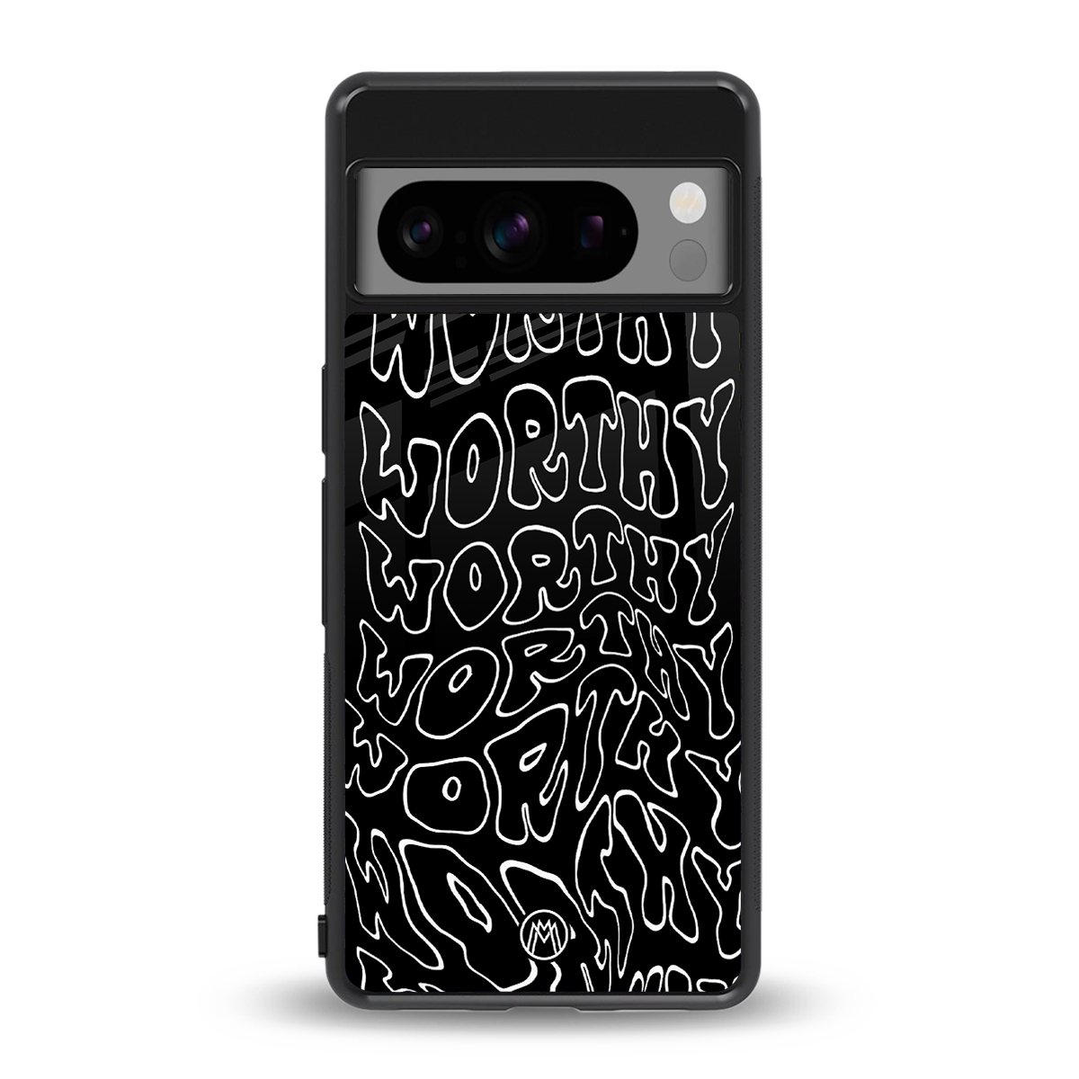 worthy black back phone cover | glass case for google pixel 8 pro