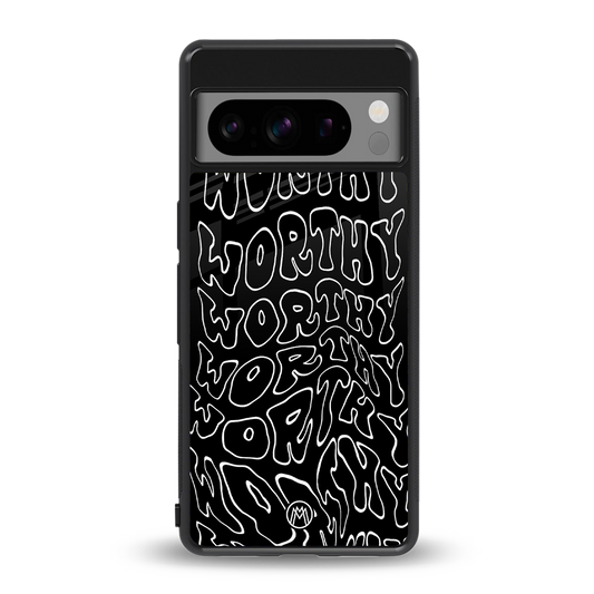 worthy black back phone cover | glass case for google pixel 8 pro