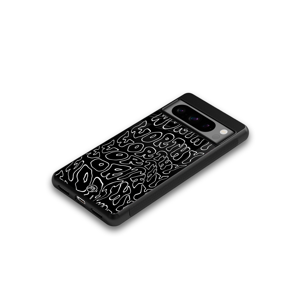 worthy black back phone cover | glass case for google pixel 8 pro